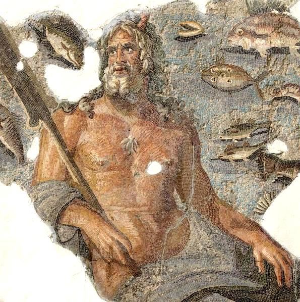 «Ωκεανός».Μωσαϊκό δαπέδου που βρέθηκε σε ανασκαφές στην Ταρσό της Κιλικίας. 2ος αι.μ.Χ. Έκθεμα Μουσείου Χατάι στην υπό κατοχή Αντιόχεια
