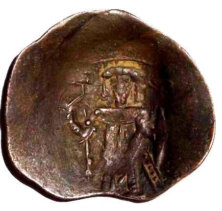 a billon Trachy from the KINGDOM OF THESSALONICA 1200-1224 AD