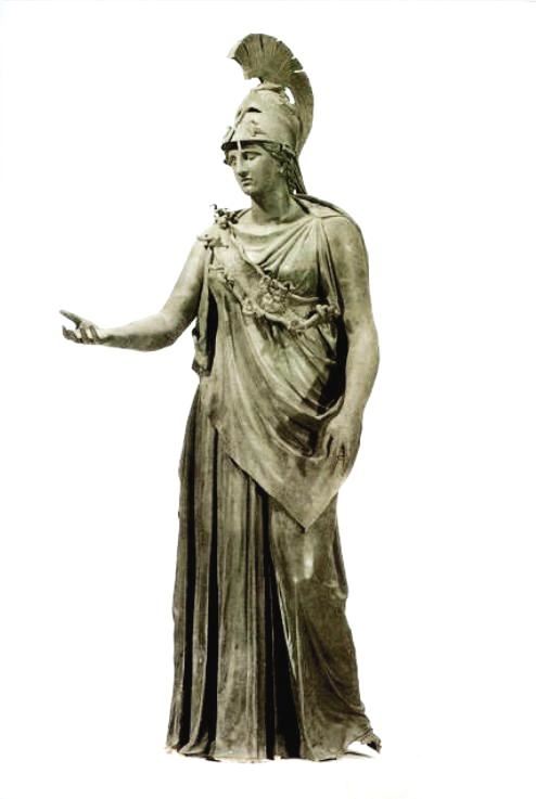 Χάλκινο άγαλμα Αθηνάς – Υψ. 2.35μ. τέλος 4ου αι. π. Χ