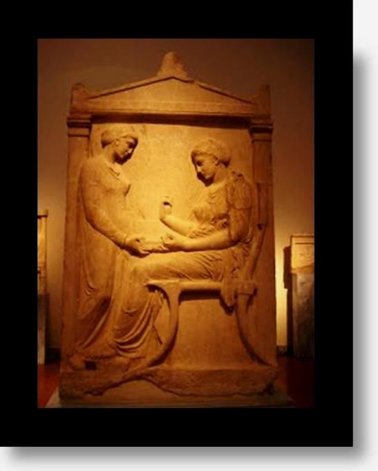 Ηγησώ Προξένο- Επιτύμβια στήλη της Ηγησούς- Κλασική περίοδος, 410-400 π. Χ. (Εθνικό Αρχαιολογικό Μουσείο- Αριθμός Ευρετηρίου:3624)